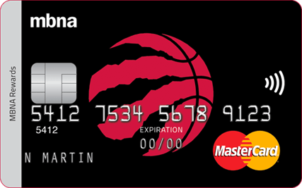 Toronto Raptors  MBNA Rewards Mastercard  